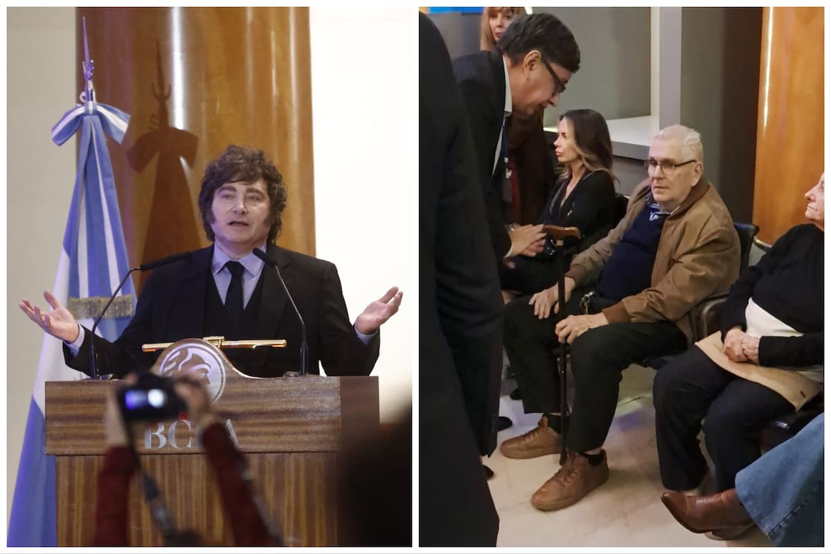 Javier Milei y el hombre que interrumpió su discurso
