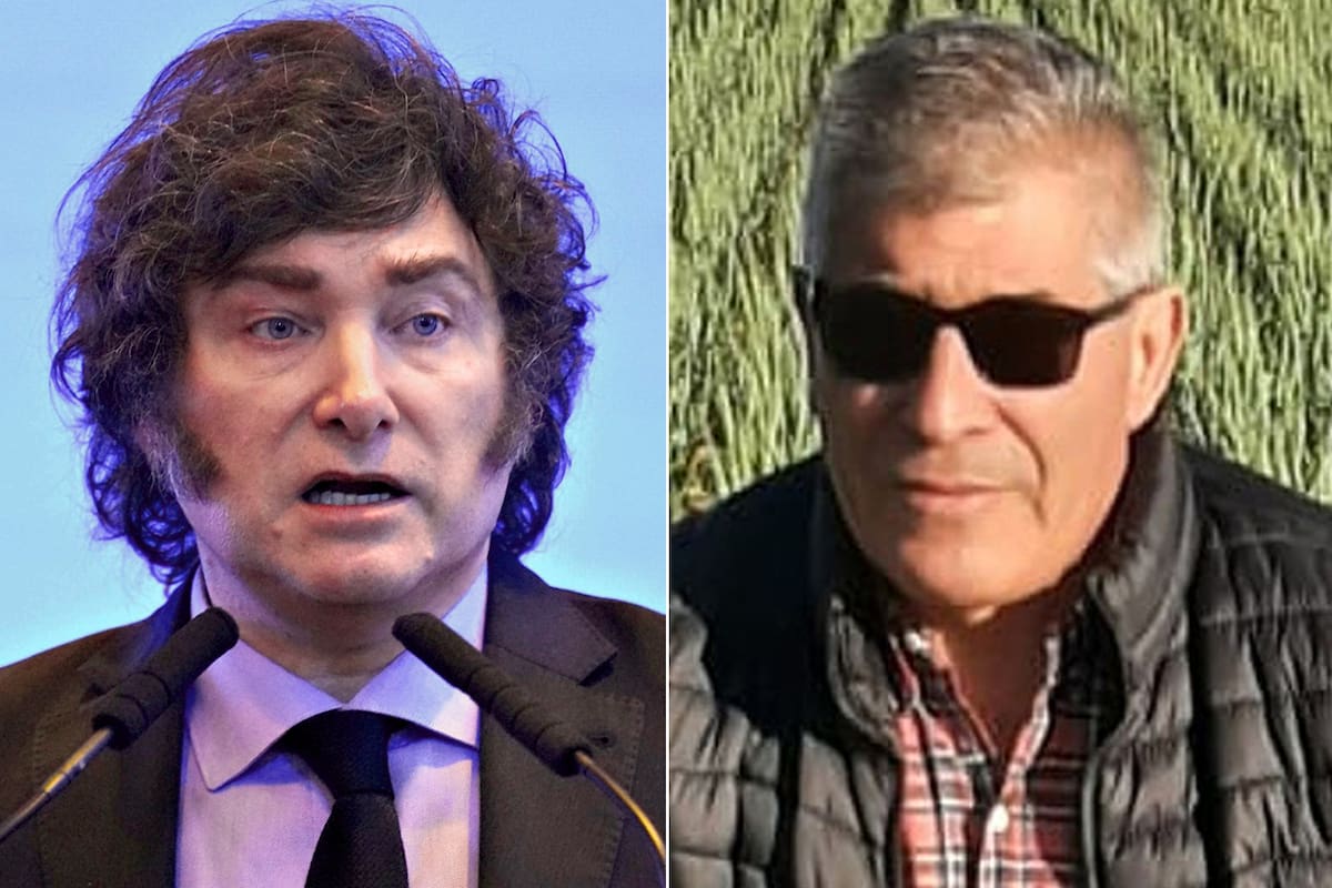 Javier Milei y el productor Walter Malfatto