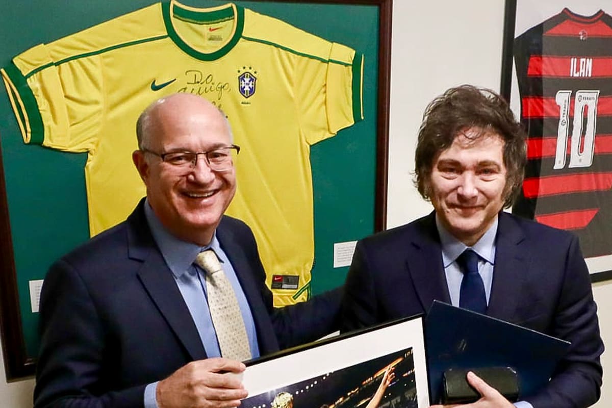 Javier Milei y el titular del Banco Interamericano en Desarrollo (BID), Ilan Goldfajn