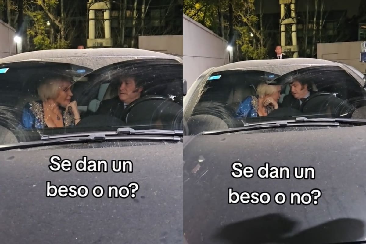 Javier Milei y Fátima Florez juntos a la salida del estudio de El Bailando 2023