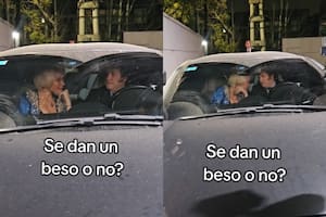Javier Milei y Fátima Florez juntos a la salida del estudio de El Bailando 2023