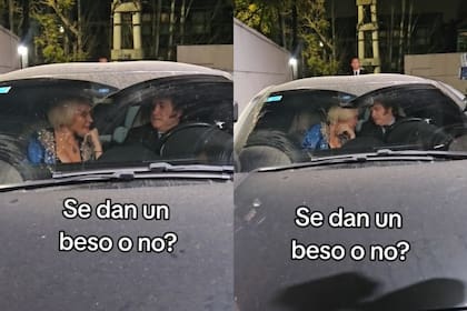 Javier Milei y Fátima Florez juntos a la salida del estudio de El Bailando 2023