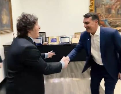 Javier Milei y Flavio Bolsonaro