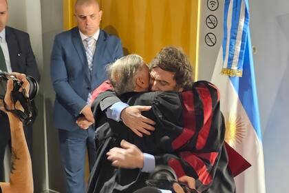 Javier Milei y Jesús Huerta de Soto, en Eseade