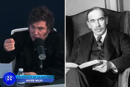 Javier Milei y John Maynard Keynes