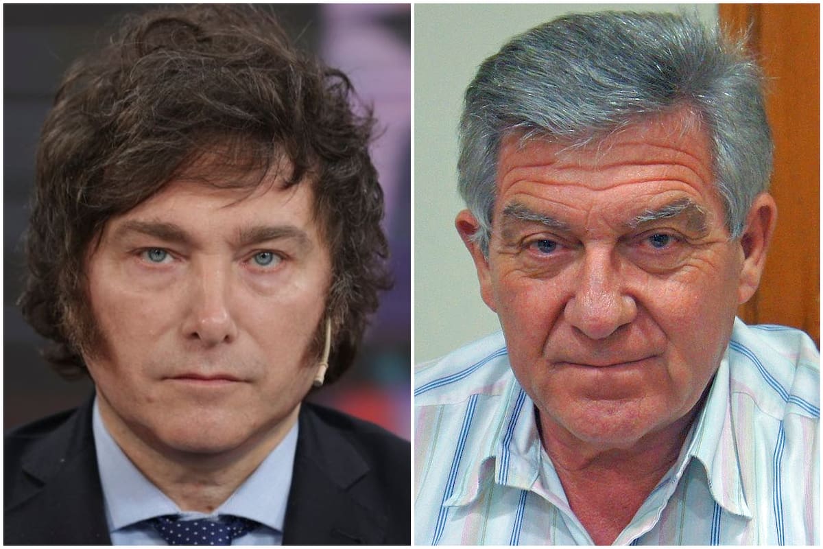 Javier Milei y Jorge Scoppa, presidente de Facma, que dolarizó sus tarifas