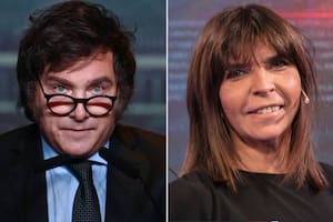 Javier Milei y la periodista Silvia Mercado