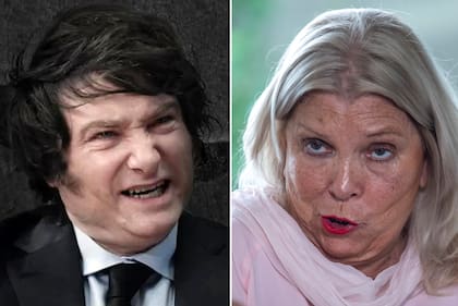 Javier Milei y Lilita Carrió