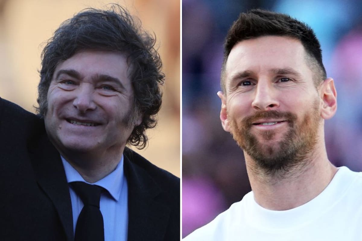 Javier Milei y Lionel Messi