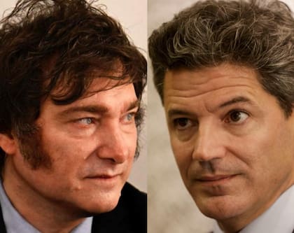 Javier Milei y Luciano Laspina