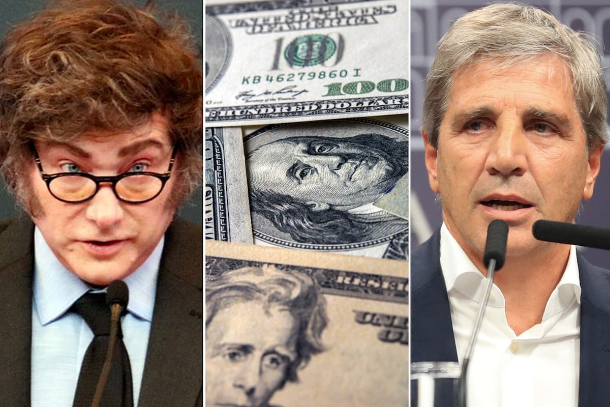 Javier Milei y Luis Caputo, con la mira en el dólar.