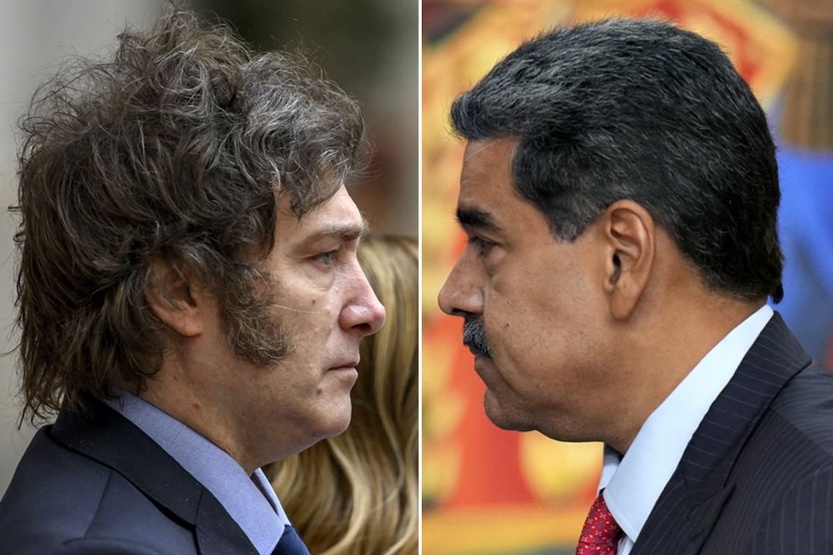 Javier Milei y Nicolás Maduro