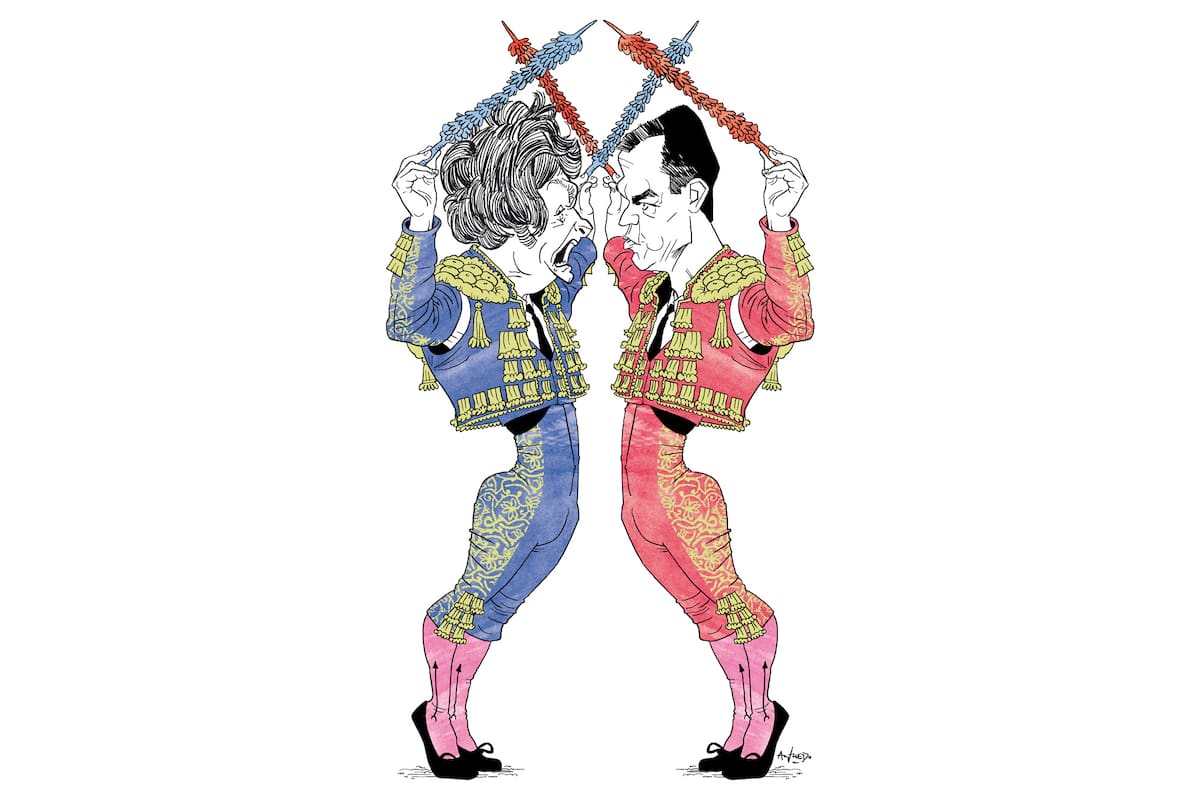 Javier Milei y Pedro Sánchez