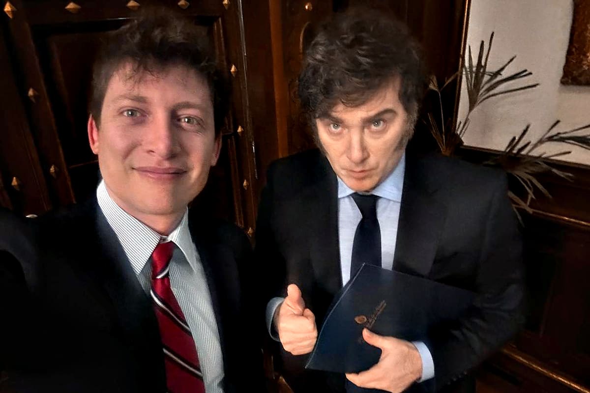 Javier Milei y Santiago Caputo