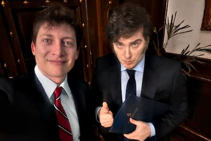 Javier Milei y Santiago Caputo