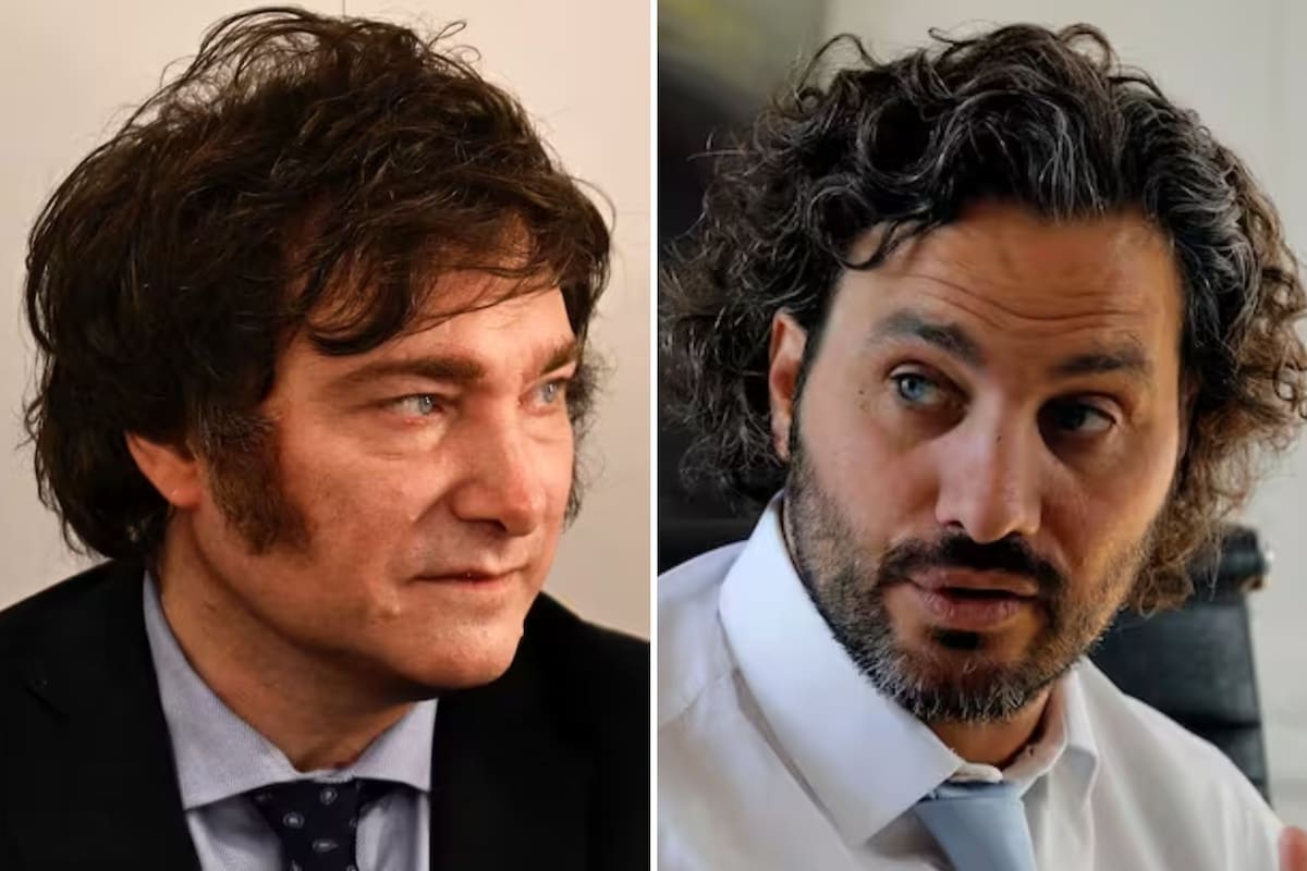 Javier Milei y Santiago Cafiero