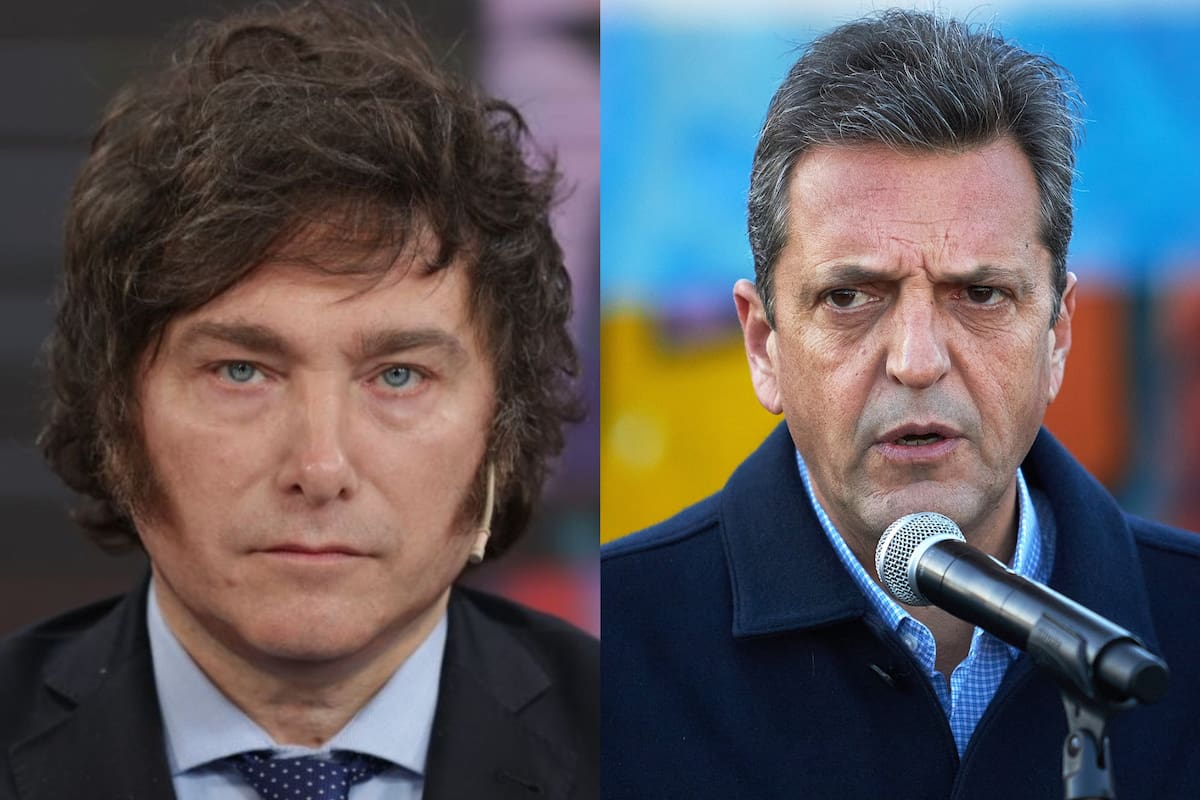 Javier Milei y Sergio Massa