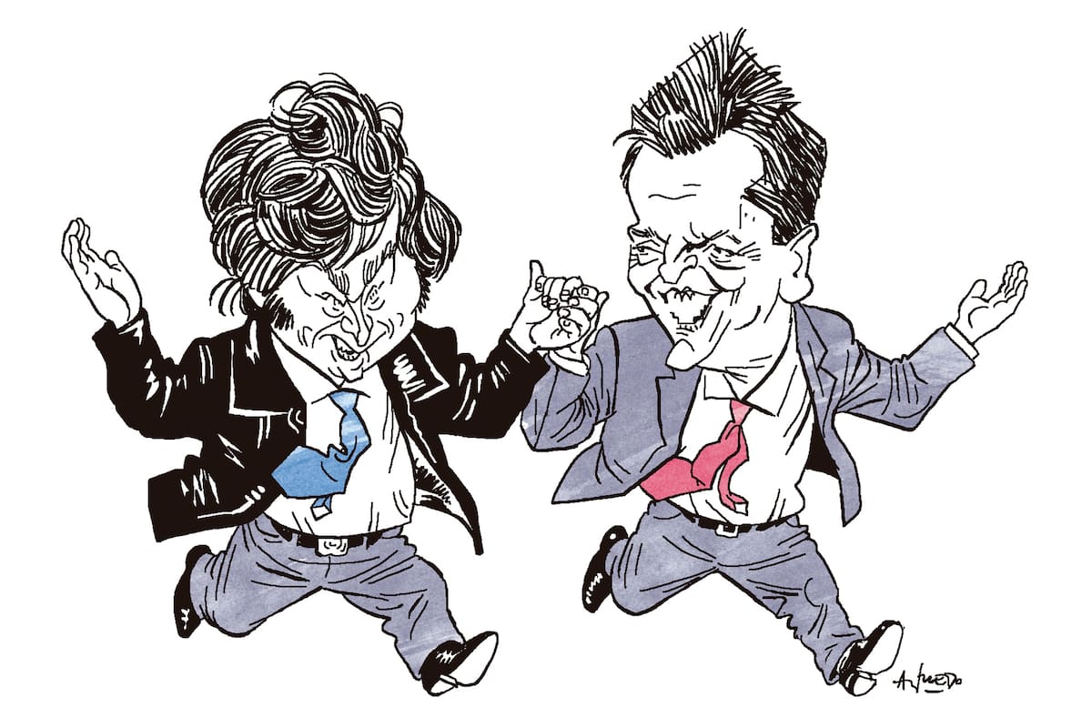 Javier Milei y Sergio Massa