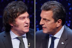 Javier Milei y Sergio Massa, en uno de los cruces más tensos del último debate de los candidatos presidenciales antes del balotaje