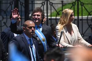 Javier Milei y su hermana, Karina, el día de su asunción