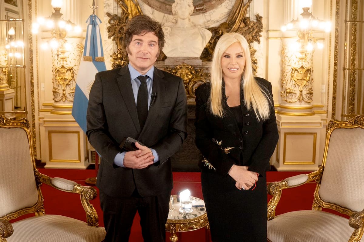 Javier Milei y Susana Giménez, en la entrevista de septiembre de 2024: "De aquí en adelante solo quedan buenas noticias", dijo el Presidente.