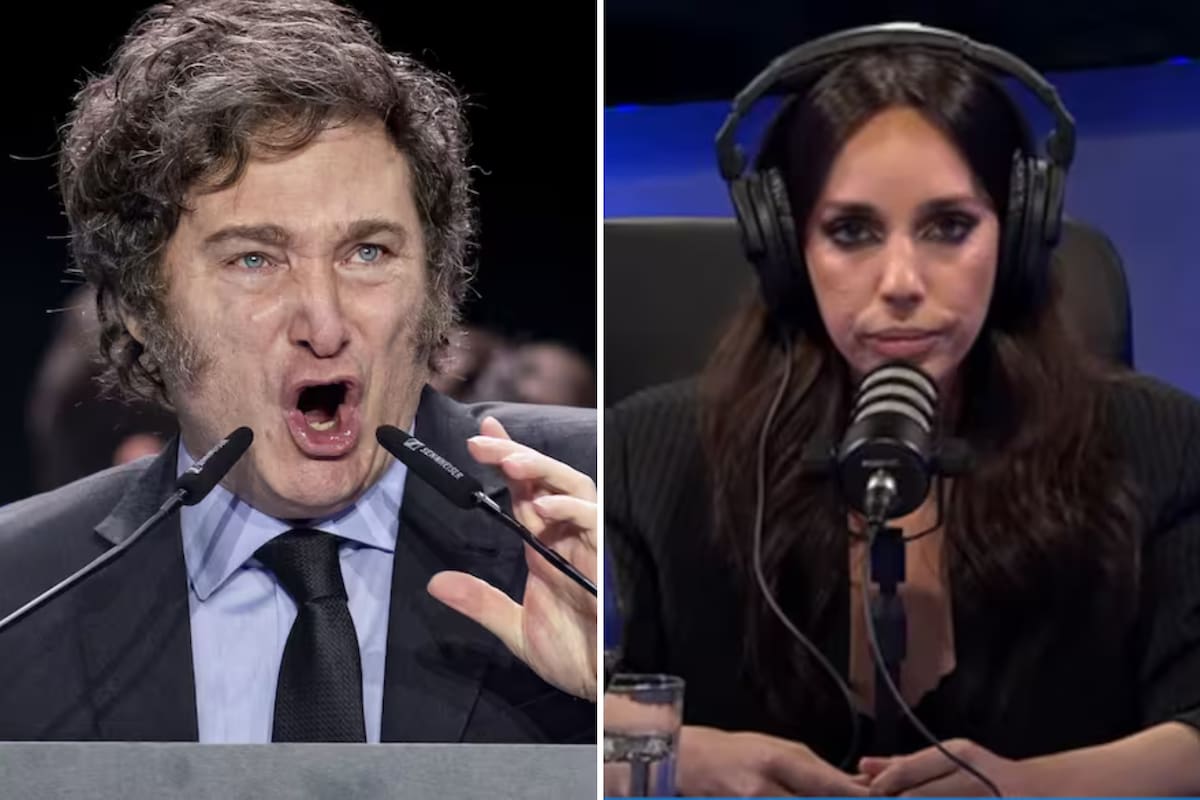 Javier Milei y Tamara Pettinato.