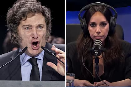 Javier Milei y Tamara Pettinato.