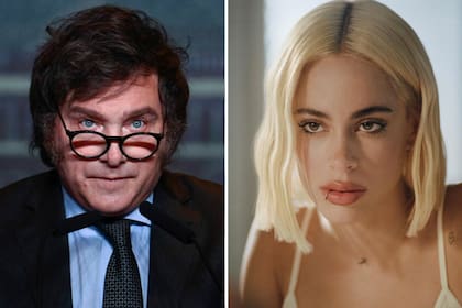 Javier Milei y Tini Stoessel