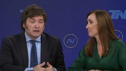 Javier Milei y Victoria Villarruel en Tn