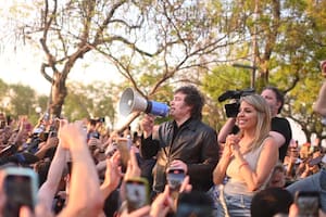 Javier Milei y Virginia Gallardo en Corrientes
