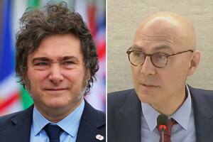 Javier Milei y Volker Turk