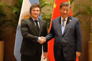 Javier Milei y Xi Jinping, en el encuentro que tuvieron hoy en Río de Janeiro