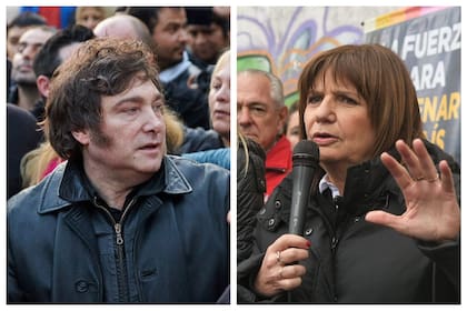 Javier Miley y Patricia Bullrich.