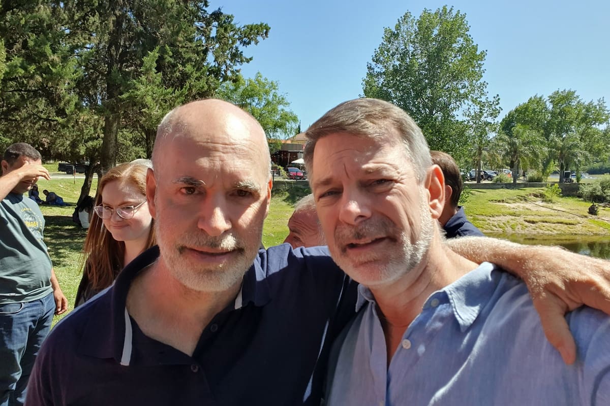 Javier Pretto, en una imagen con Larreta de febrero, antes de su pase al peronismo schiarettista