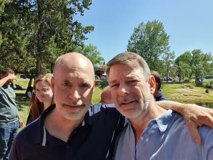 Javier Pretto, en una imagen con Larreta de febrero, antes de su pase al peronismo schiarettista