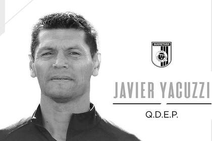 Javier Yacuzzi era ayudante auxiliar en los Gallos Blancos de Queretaro, que lo despidieron con esta placa en sus redes sociales