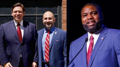 Jay Collins, candidato respaldado por Ron DeSantis, apuntó contra la política educativa de Byron Donalds