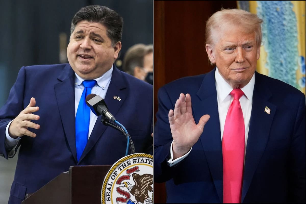 J.B. Pritzker y Donald Trump