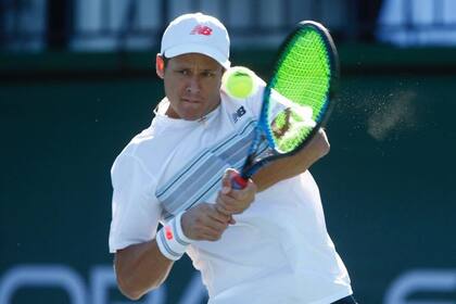 JC Aragone, el tenista marplatense nacionalizado estadounidense que es diabético y se aplica insulina durante algunos partidos.