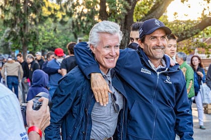 Jean François Decaux con el jugador argentino de polo Adolfo Cambiaso