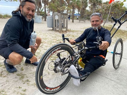 Jean Maggi junto a Diego Torres. Se conocieron en Miami y el cantante se inspiró en su historia de vida para componer su tema "Hoy"