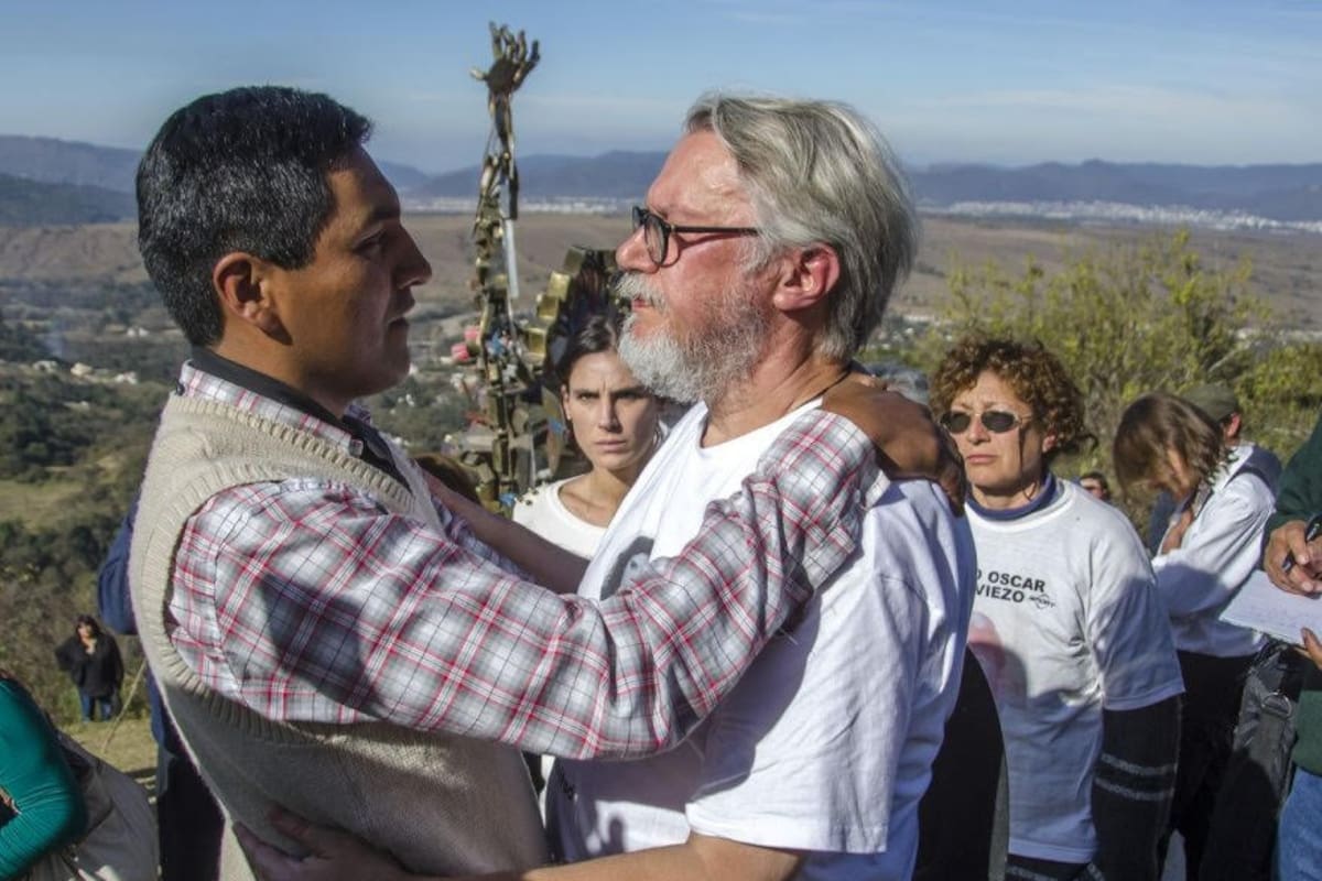 Jean Michel Bouvier (derecha), con Clemente Vera, en Salta