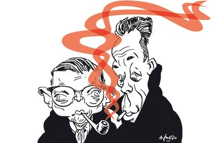 Jean-Paul Sartre y Albert Camus