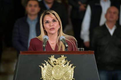 La presidenta boliviana, Jeanine Áñez
