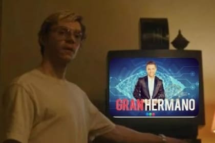 Jeffrey Dahmer (interpretado por Evan Peters) en uno de los tantos memes de la primera emisión de Gran Hermano (Telefe)