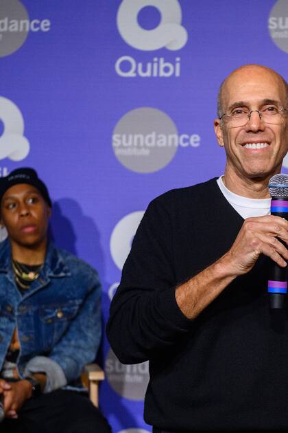 Jeffrey Katzenberg en enero de 2020 presentando Quibi en el festival de cine de Sundance