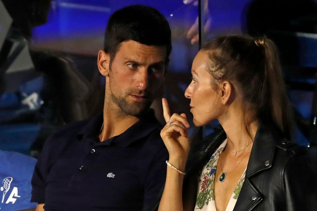 Jelena y Novak Djokovic, en una imagen de archivo