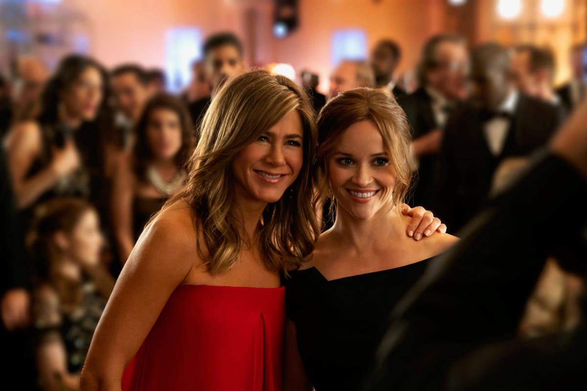 Jennifer Aniston y Reese Witherspoon en The Morning Show, serie original de Apple TV+