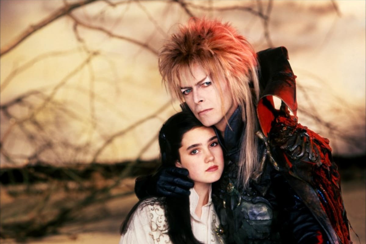 Jennifer Connelly y David Bowie en Laberinto de Jim Henson