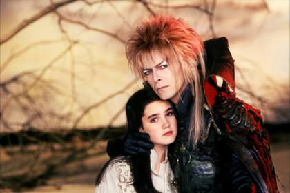 Jennifer Connelly y David Bowie en Laberinto de Jim Henson